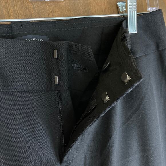 Banana Republic Womens Pants Black High Rise Jackson Fit Wool Blend Stretch 8 - Picture 4 of 12